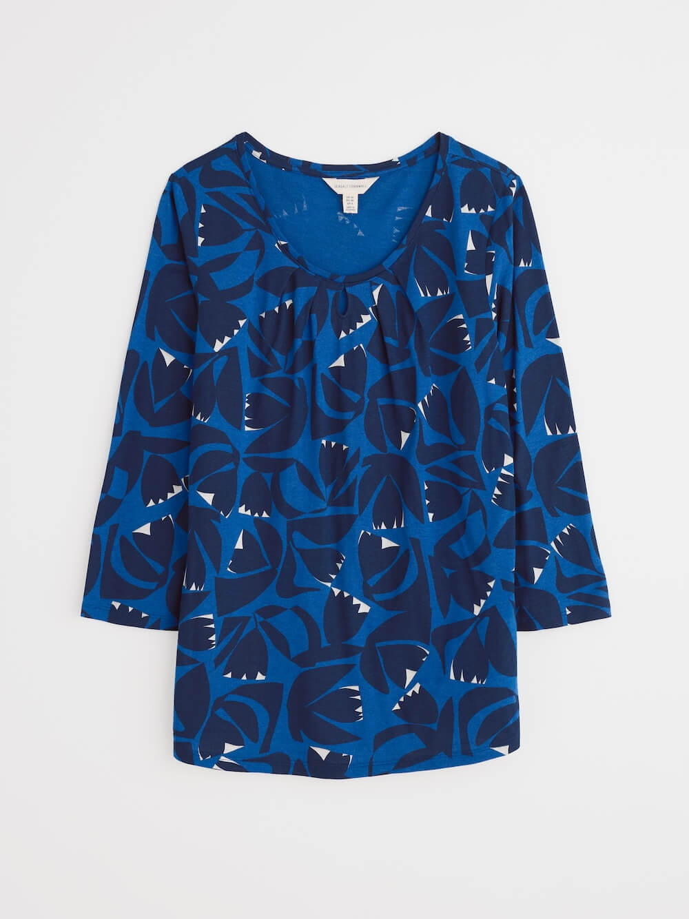 Seasalt - 3/4 Appletree Top - Floral Cutout Ink