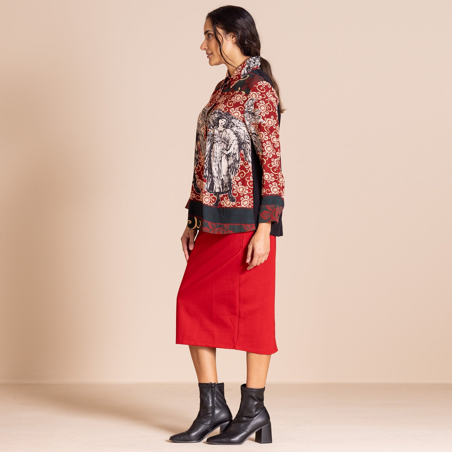 Megan Salmon Angel Trapeze Shirt