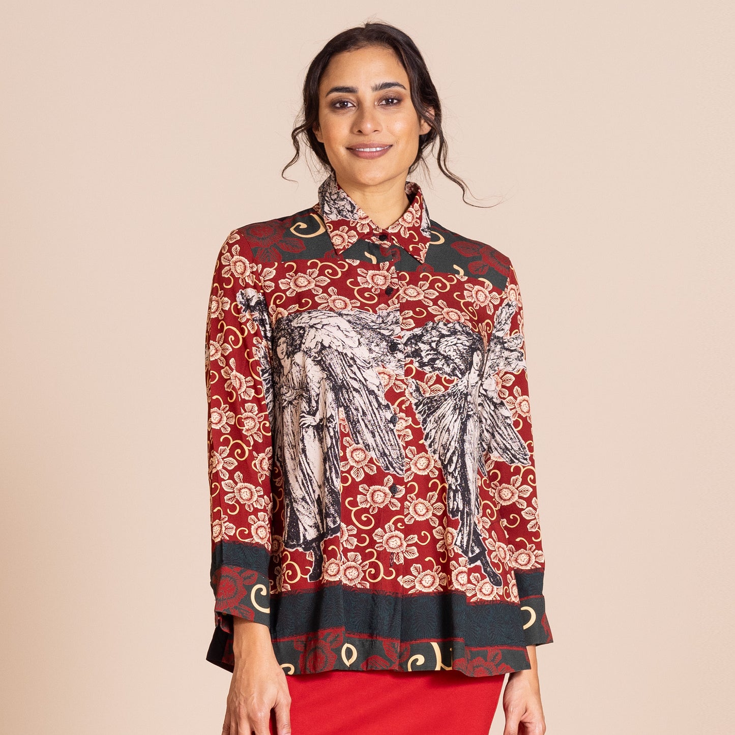 Megan Salmon Angel Trapeze Shirt