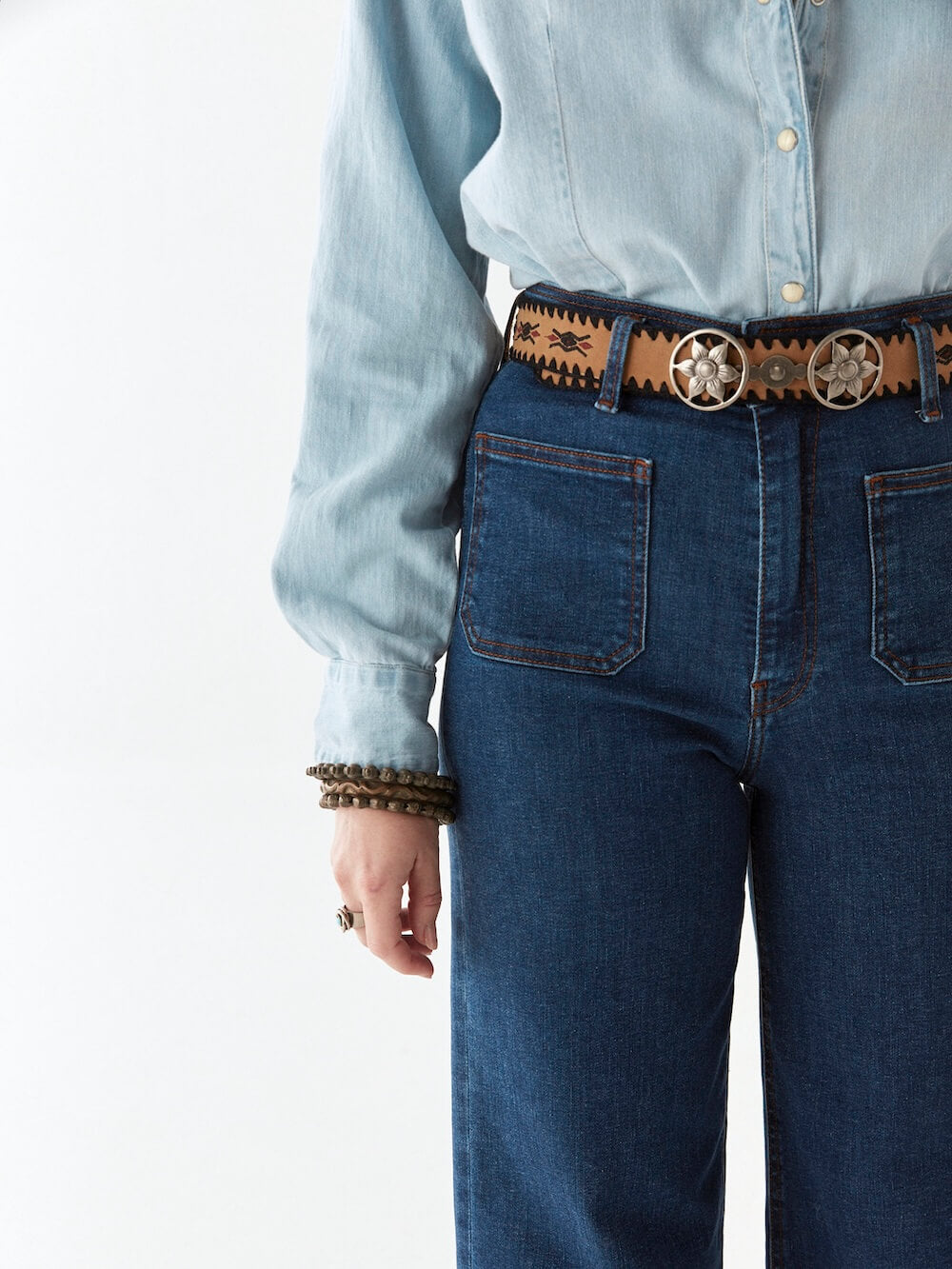 Maison Hotel - Austin Blouse - Mustang Blue