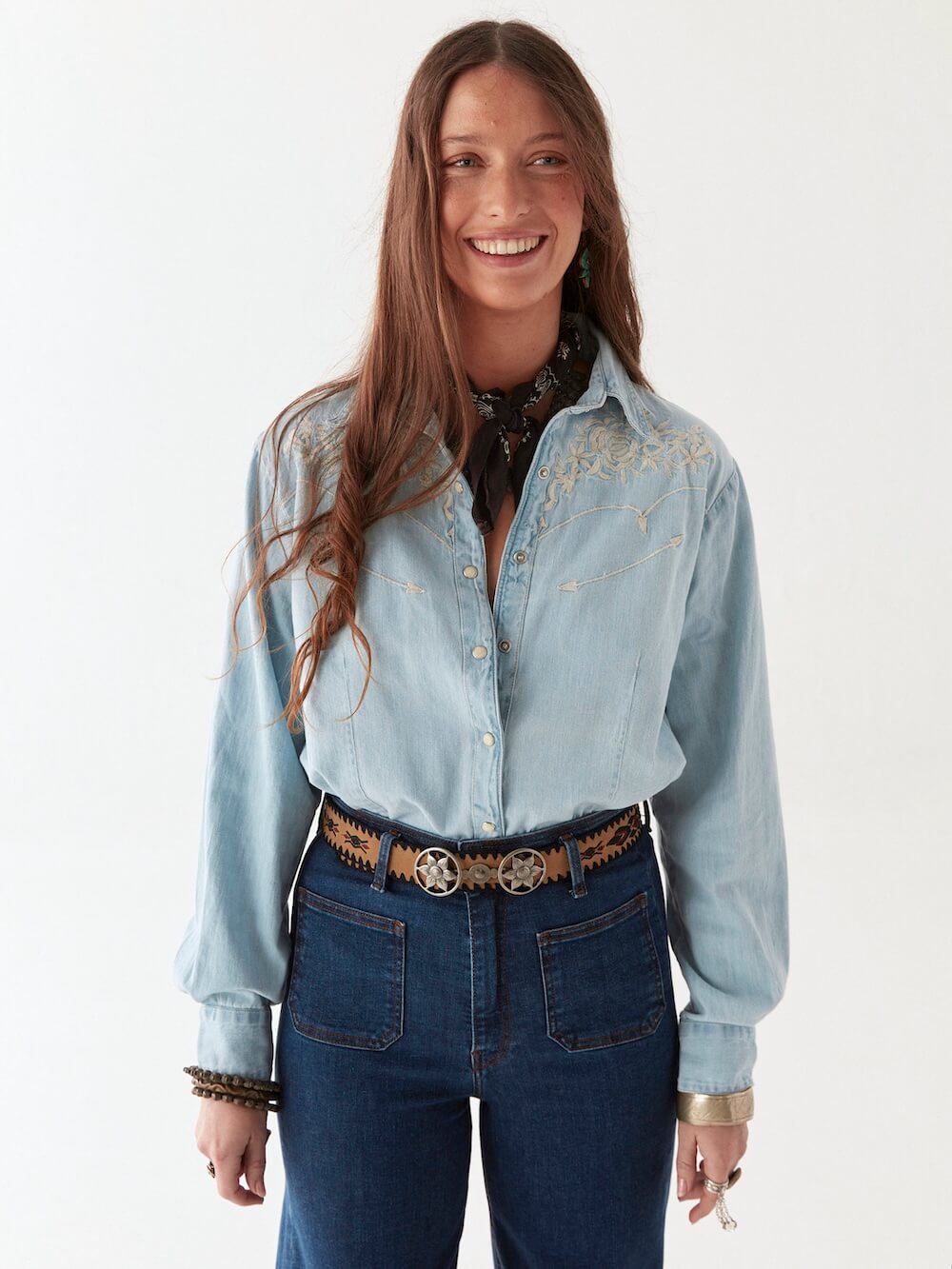 Maison Hotel - Austin Blouse - Mustang Blue