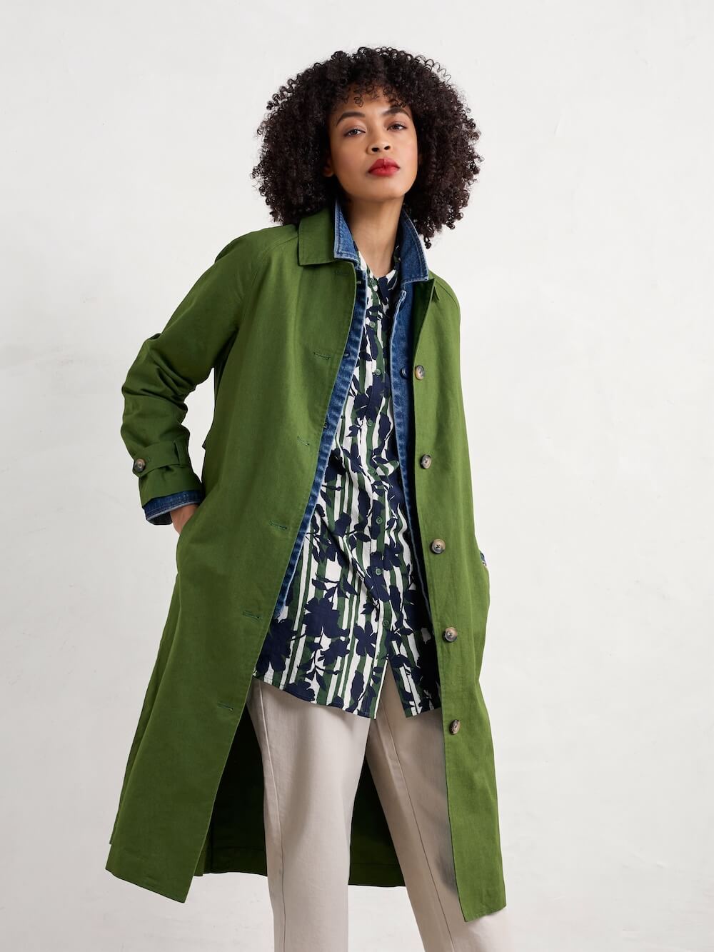 Seasalt - Bocastle Mac - Forest Green