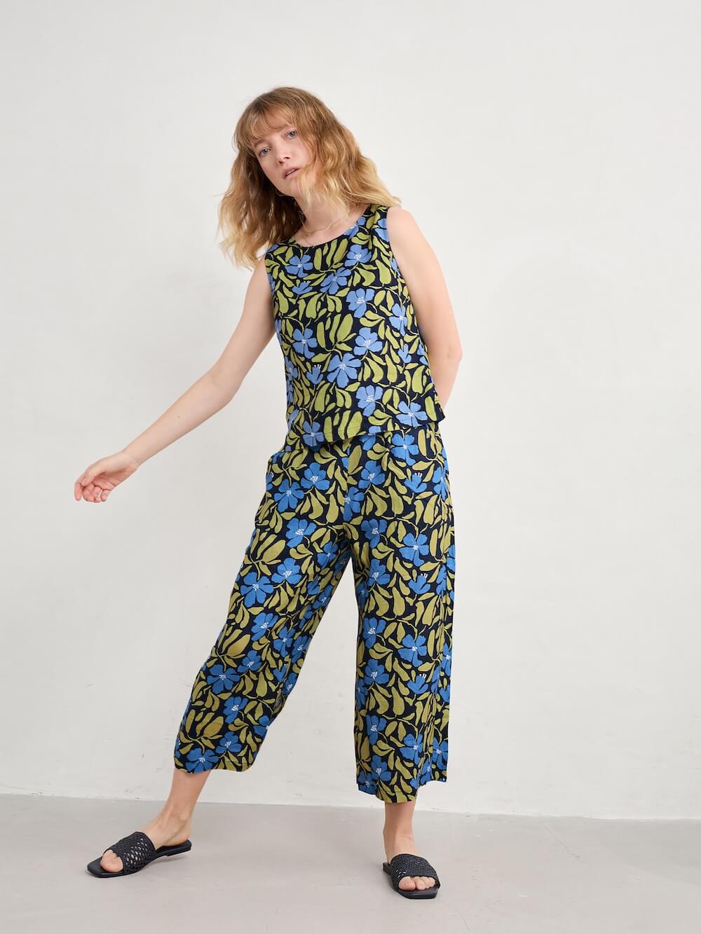 Seasalt - Colour Study Top - Leafy Floral Maritime