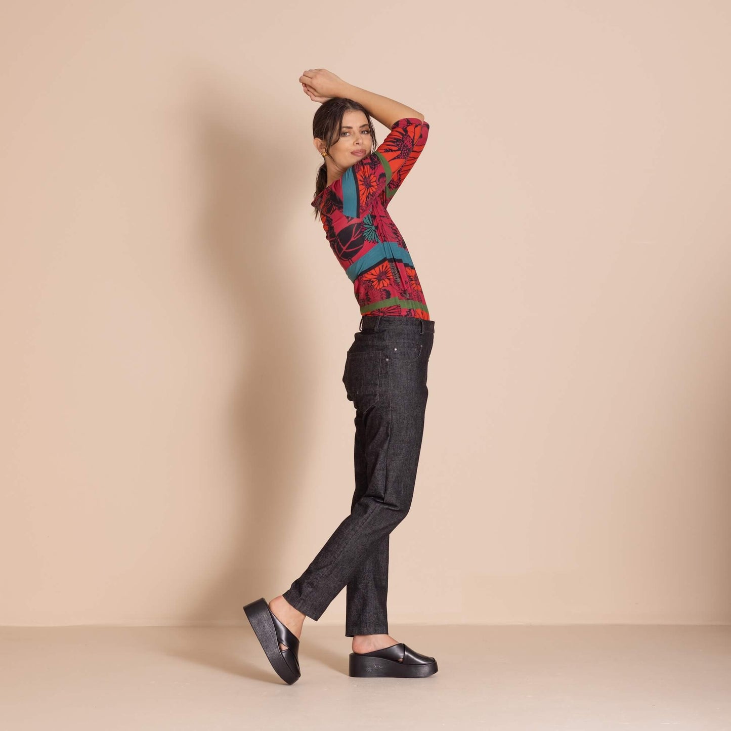 Megan Salmon - Denim Vespa Jean - Black