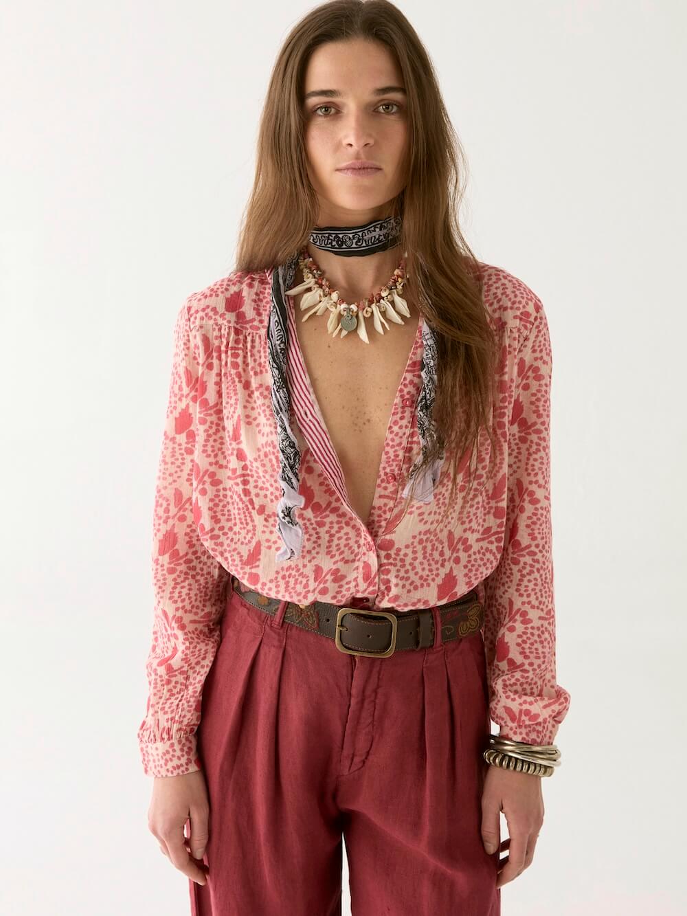 Maison Hotel - Dylan Blouse - Pink Martini