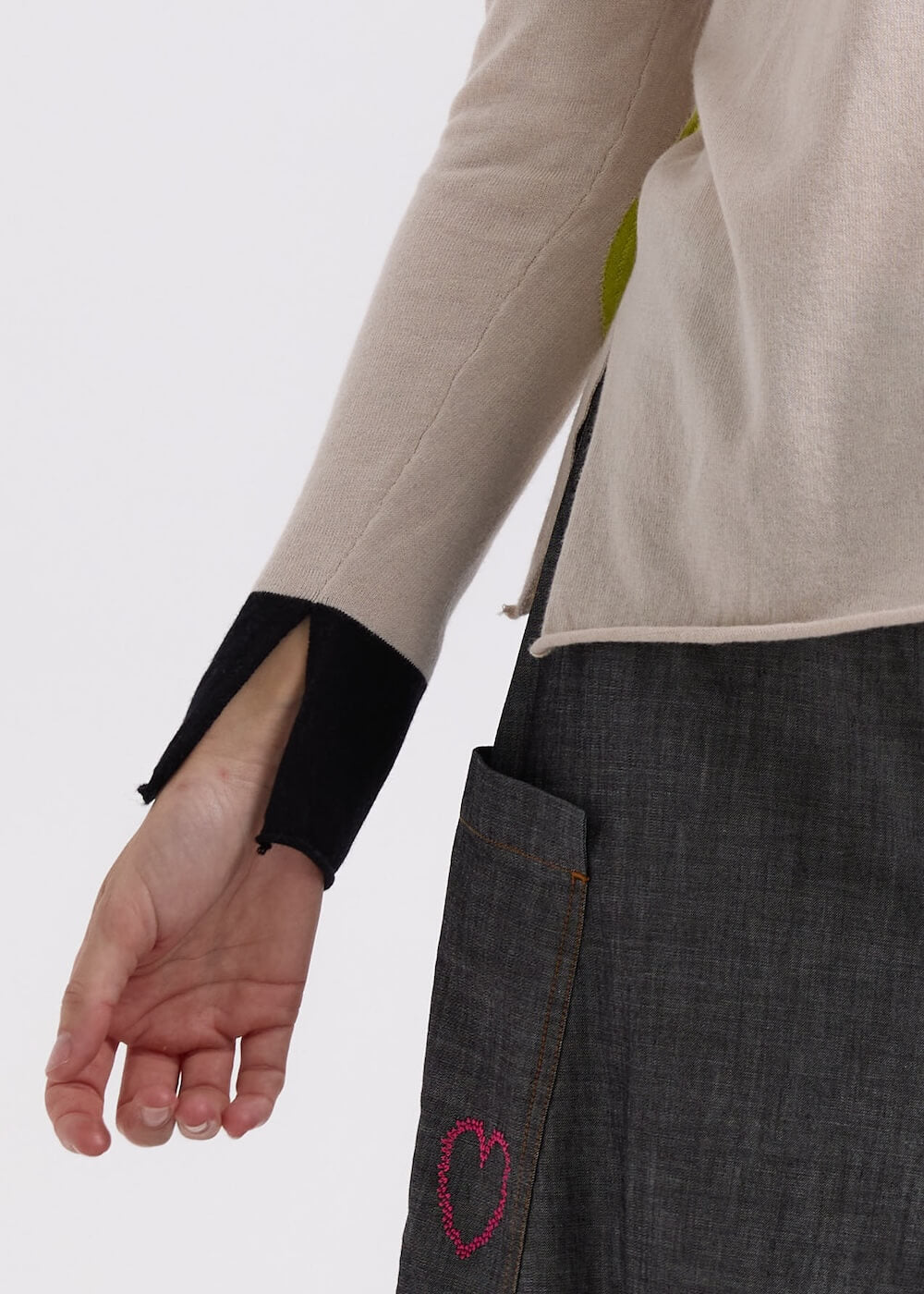 Zaket & Plover - Elbow Patch Jumper - Canvas ZP7706