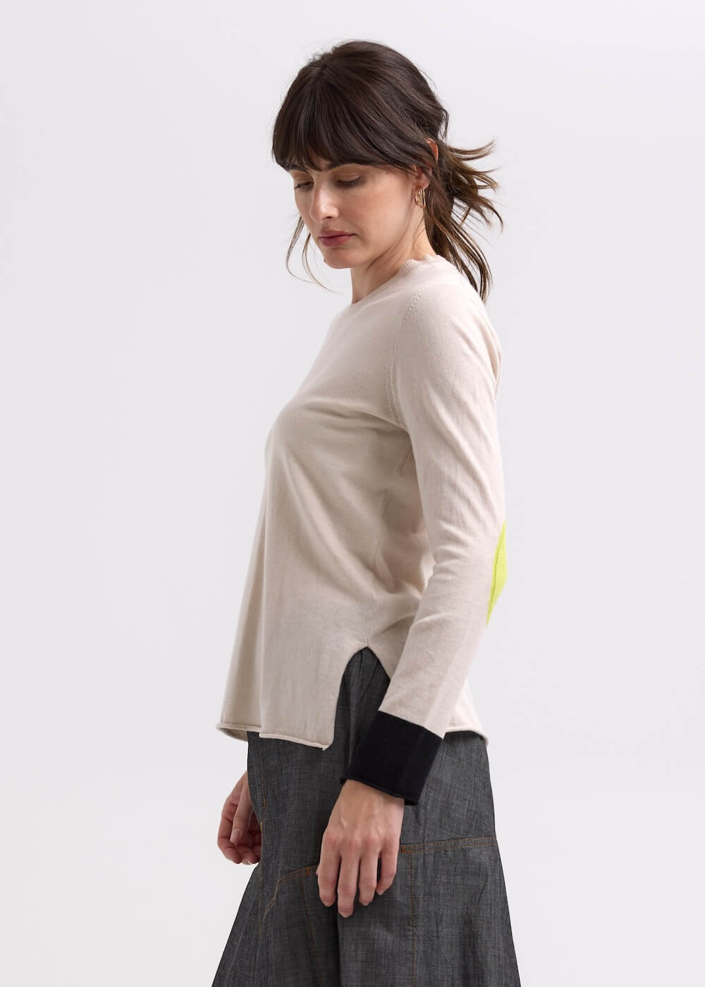 Zaket & Plover - Elbow Patch Jumper - Canvas ZP7706