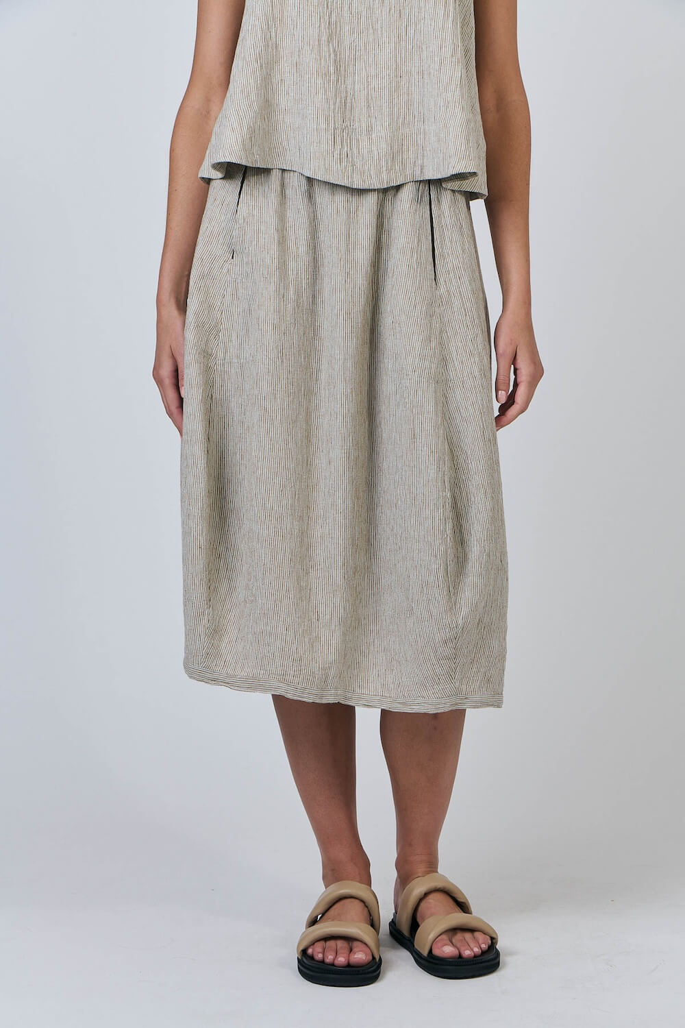 Naturals by O & J - Midi Linen Skirt (GA639) - Blister