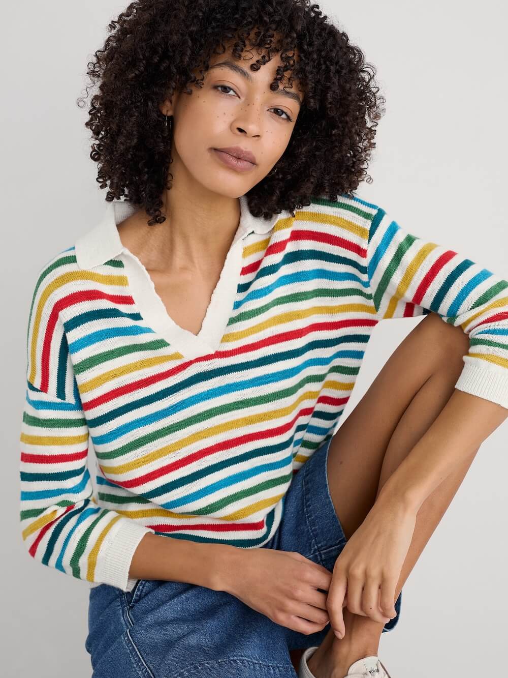 Seasalt - Gwynver Jumper - Mini Cornish Raspberry Multi