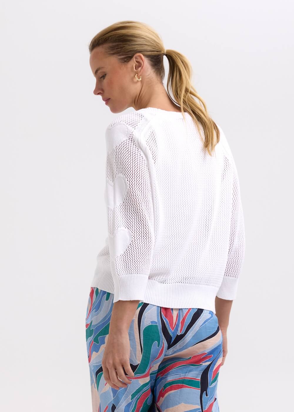 Zaket & Plover - Hearts on my Sleeve Top - White ZP7717