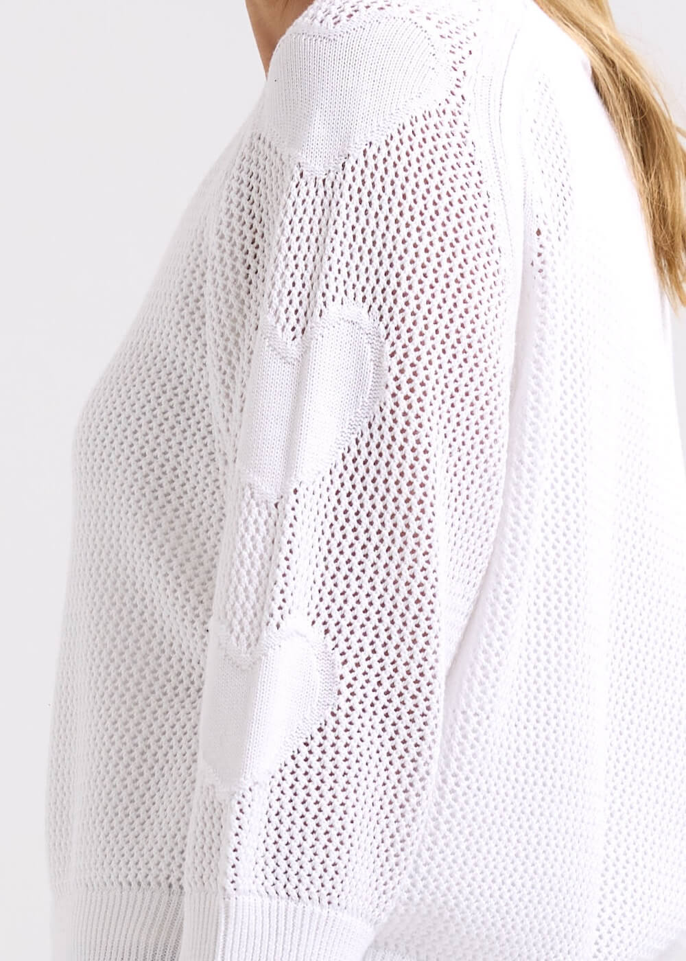 Zaket & Plover - Hearts on my Sleeve Top - White ZP7717