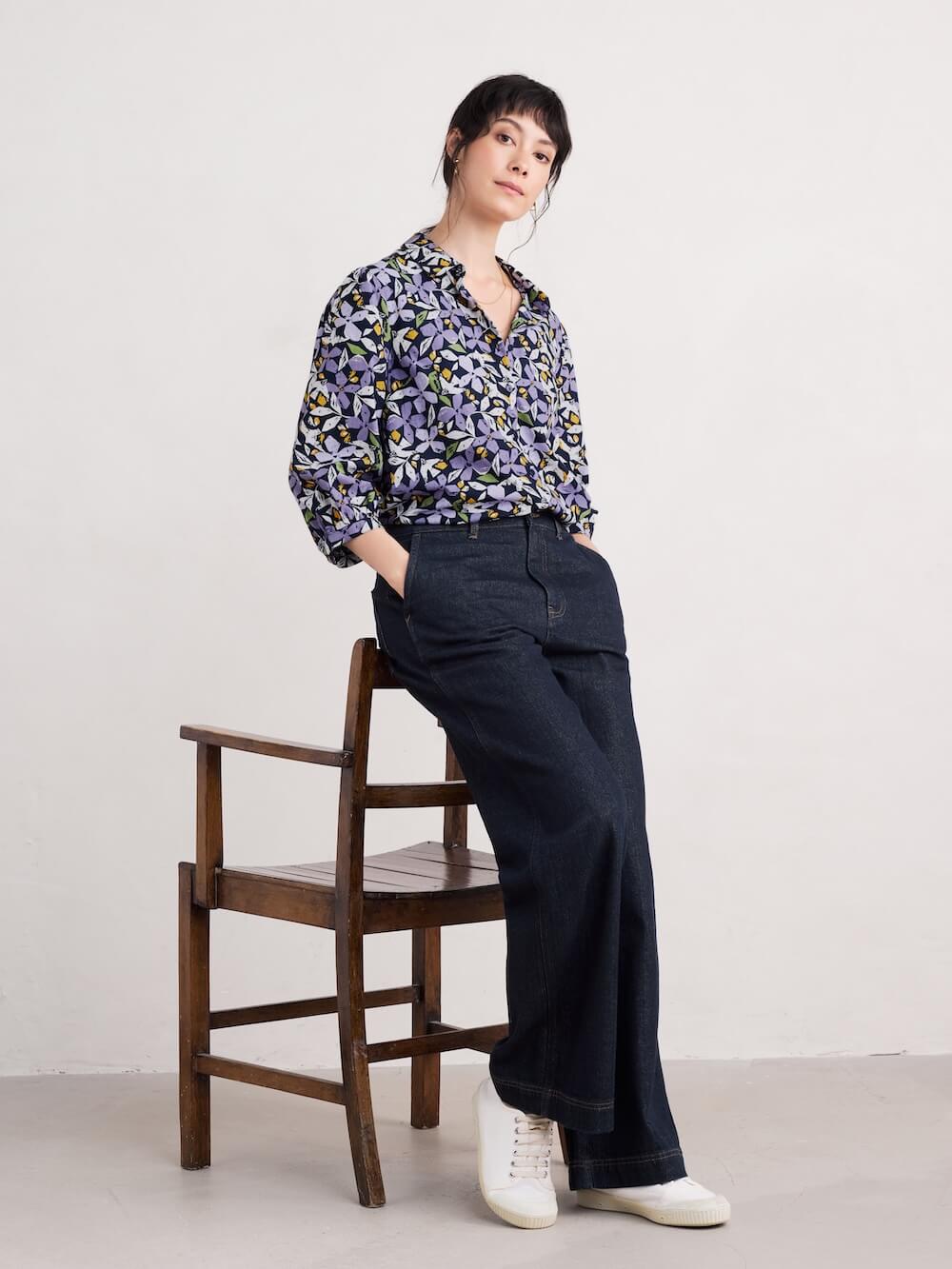Seasalt - Hope Cottage Blouse - Headland Collage Maritime