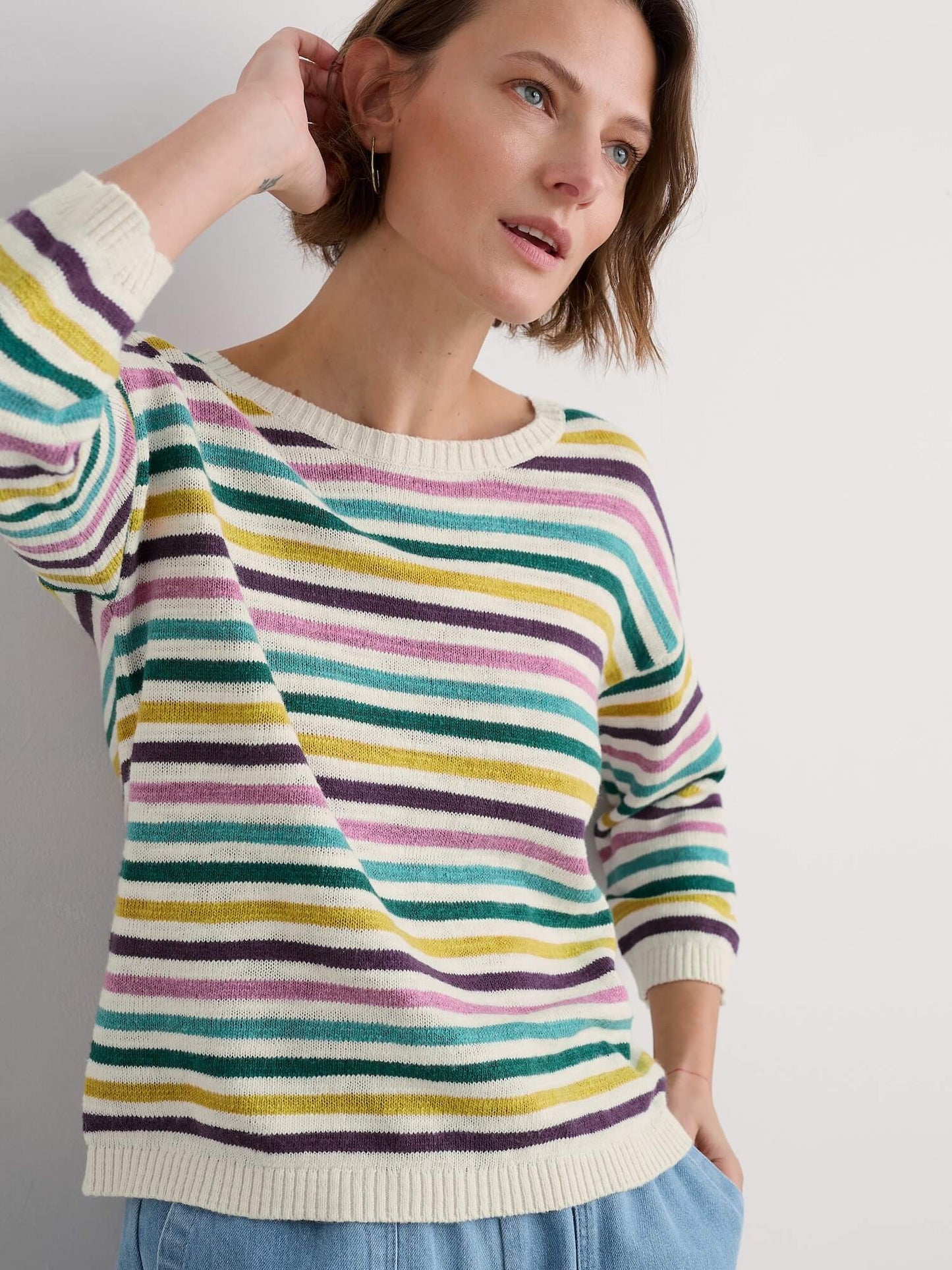 Seasalt - Knavock Jumper - Mini Cornish Orchid Multi