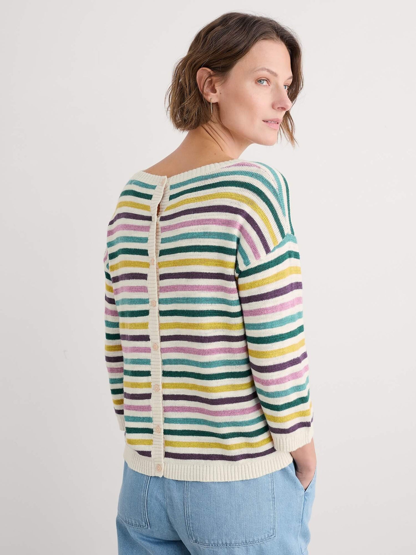 Seasalt - Knavock Jumper - Mini Cornish Orchid Multi