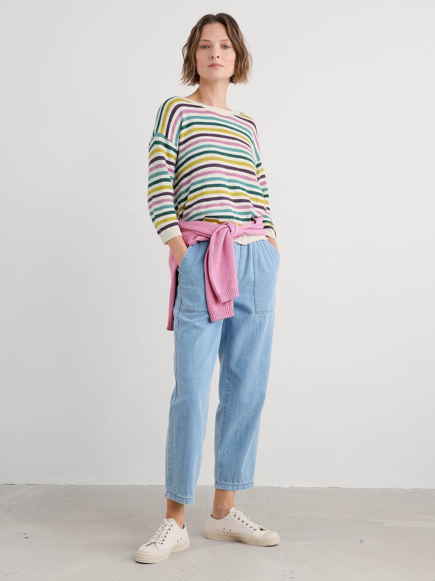 Seasalt - Knavock Jumper - Mini Cornish Orchid Multi