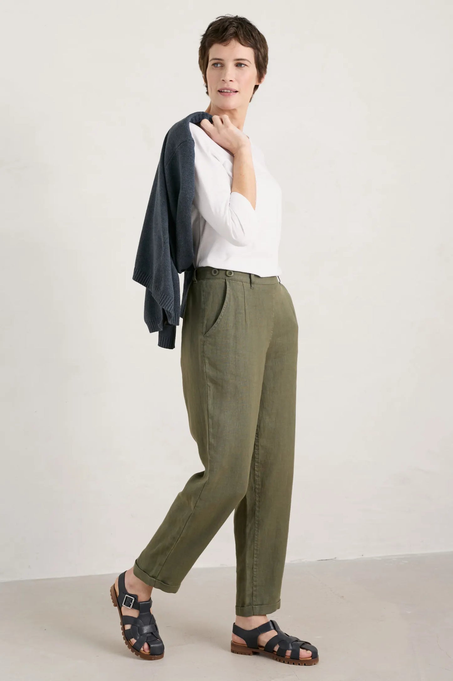 Seasalt Trengwainton Trouser Light Olive