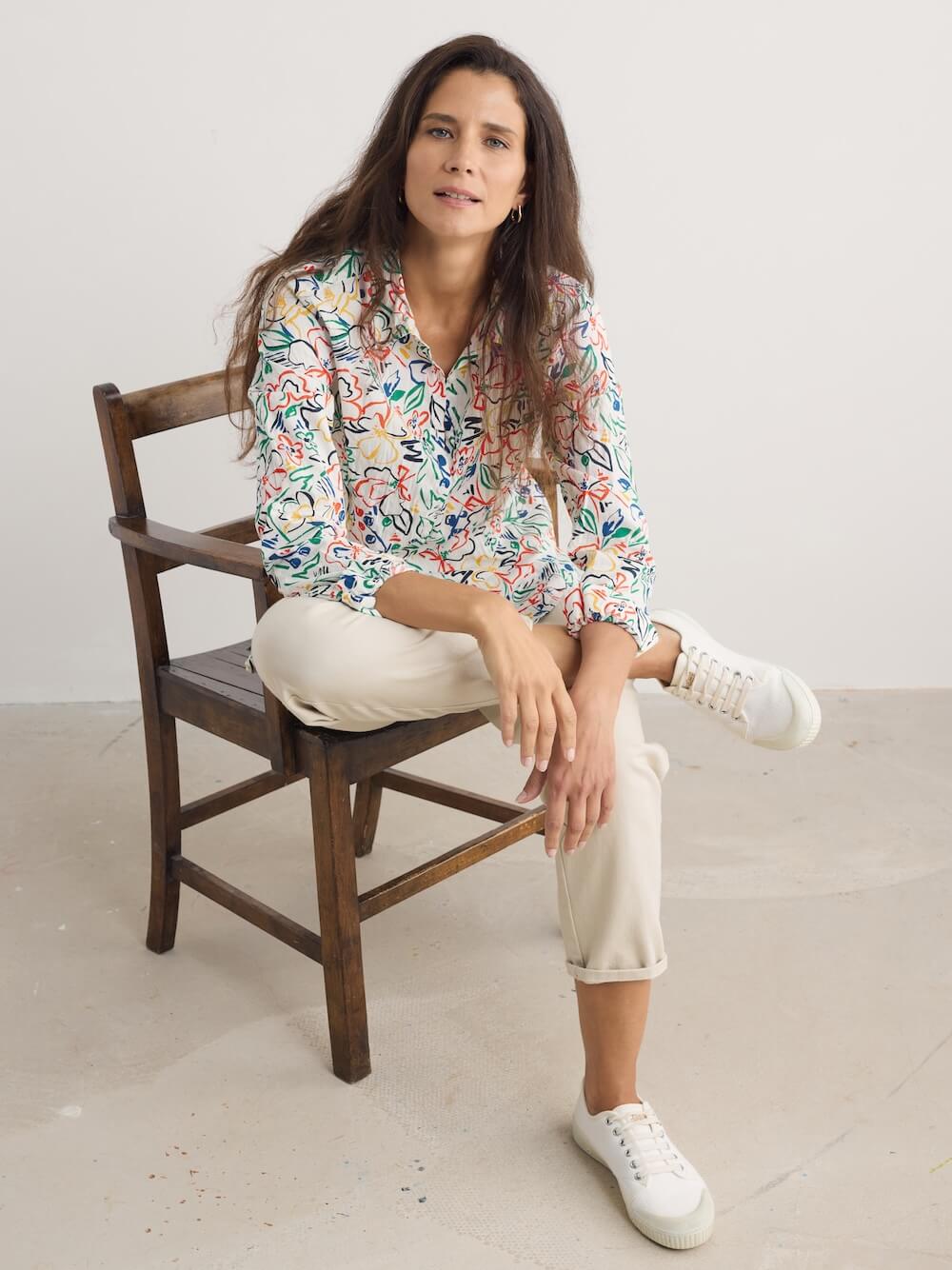 Seasalt - Larissa Shirt - Painters Garden Chalk