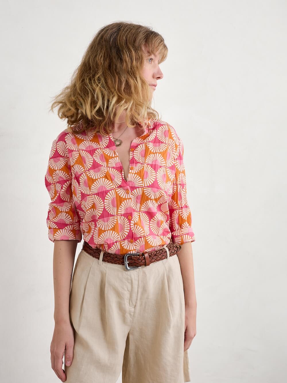 Seasalt - Larissa Shirt - Sun Geo Marigold