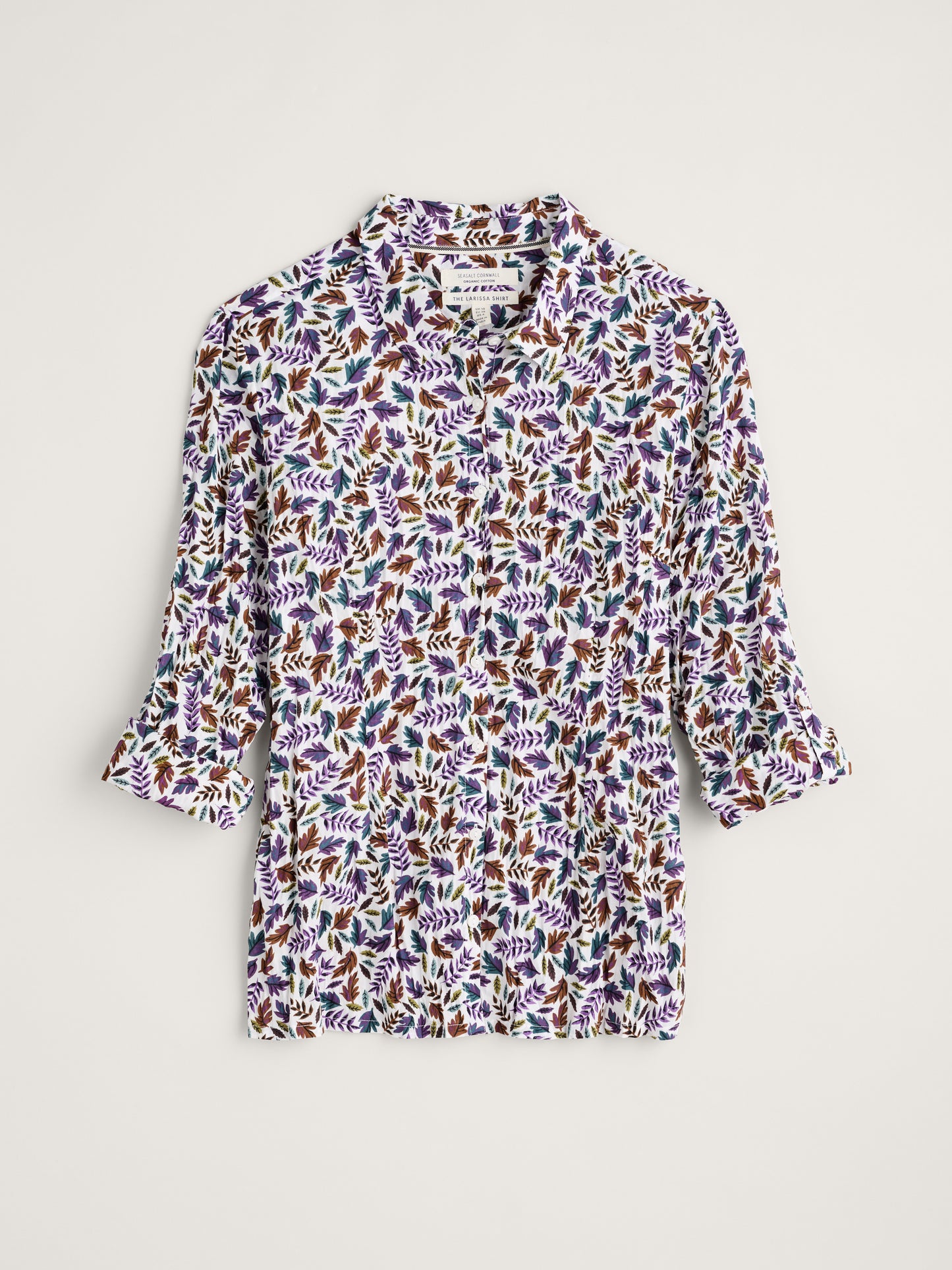 Seasalt 'Larissa Shirt' - Sunlit Leaves Chalk