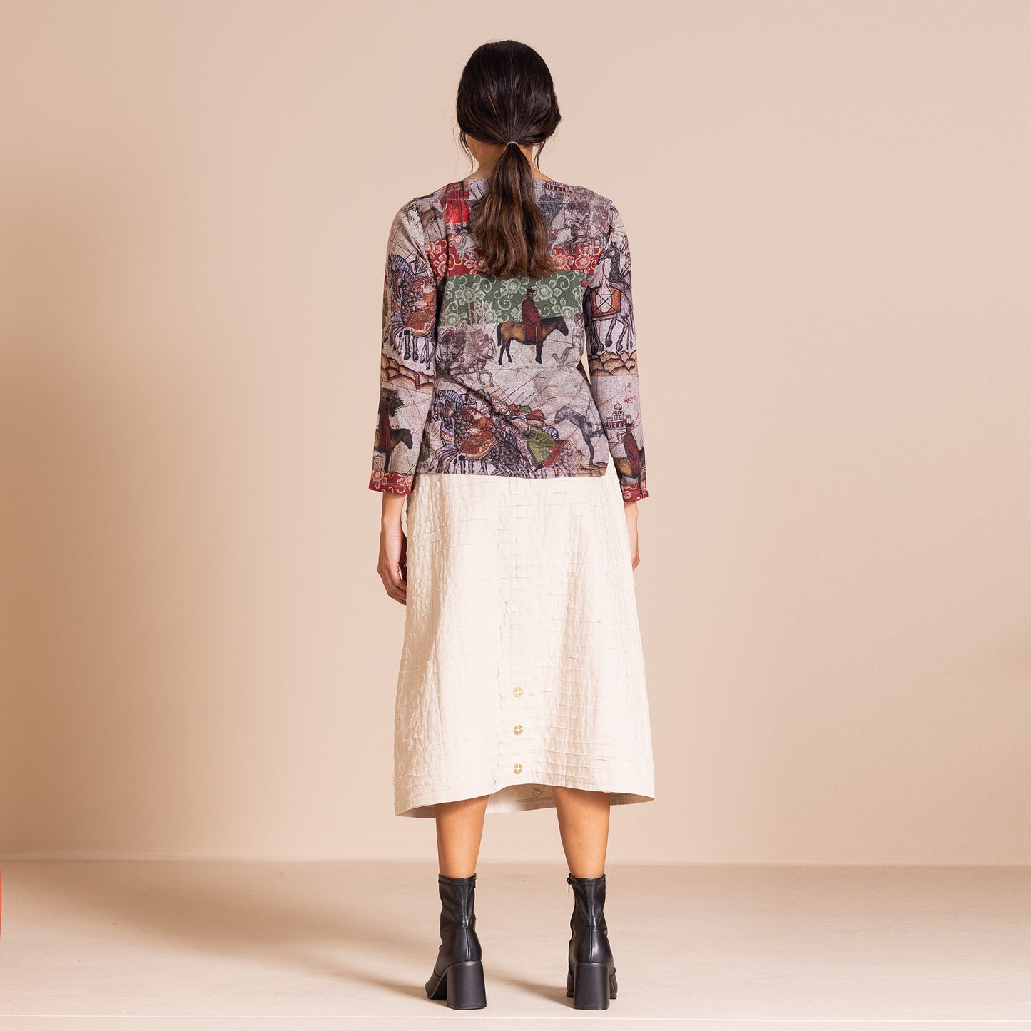 Megan Salmon Marco Polo Knit Audrey Tee