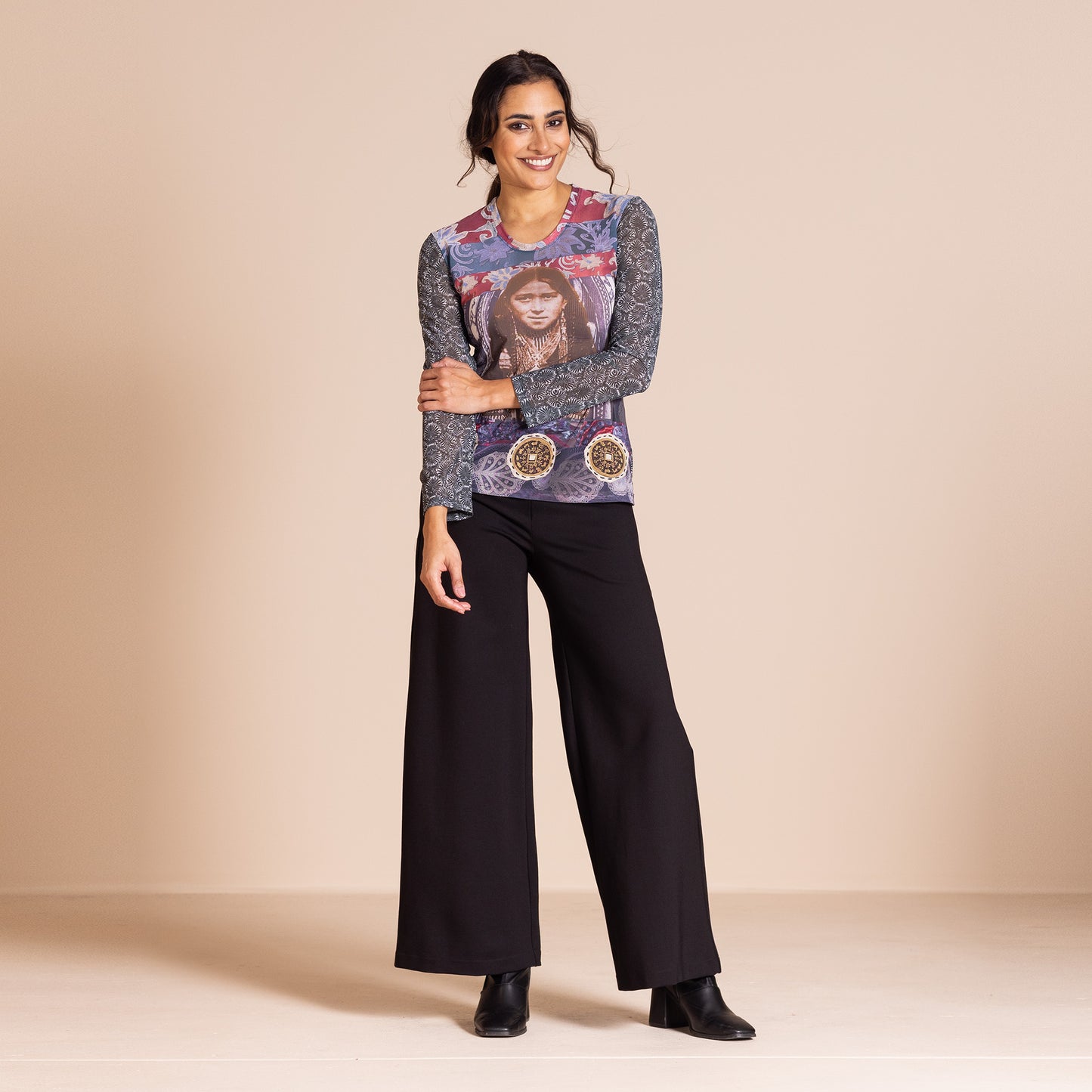 Megan Salmon Samarkand Mesh Tee