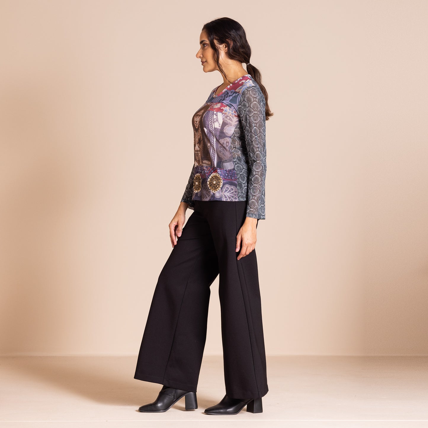 Megan Salmon Samarkand Mesh Tee