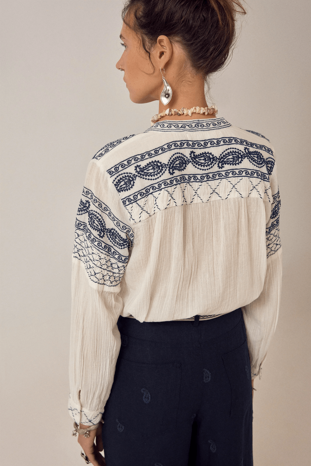 Maison Hotel - Blanca Blouse - Deep Blue