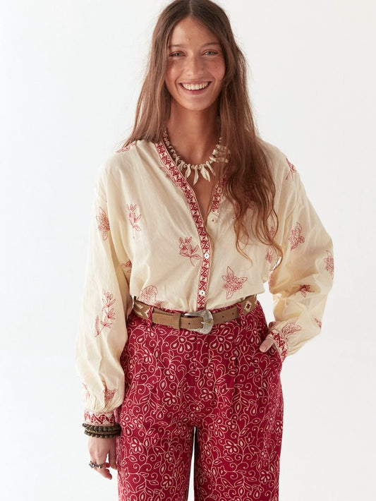 Maison Hotel - Margaux Blouse - Simply Red