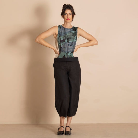 Megan Salmon - Prima Barrel Pant - Black