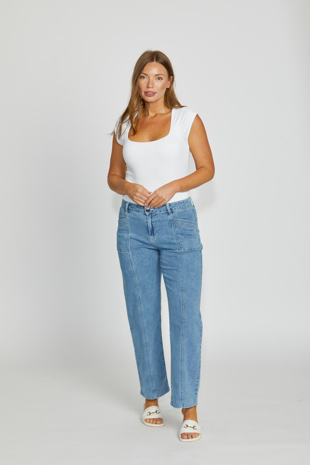 New London Jeans - Holborn LW Wide Leg Jeans - Light Wash