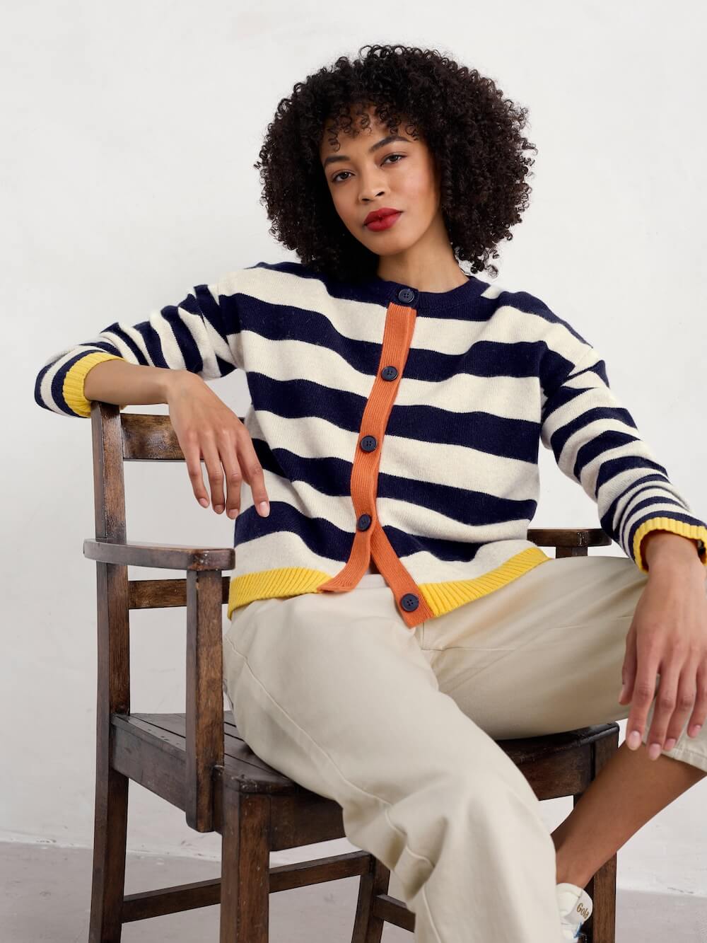 Seasalt - Pinwell Cardigan - Bright Shape Maritime Mix