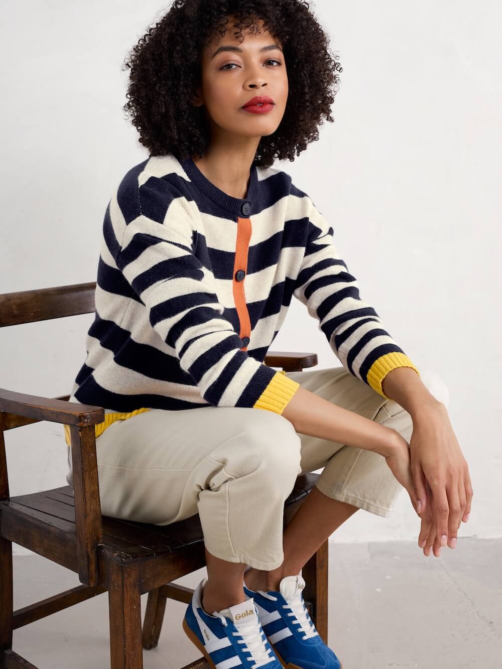 Seasalt - Pinwell Cardigan - Bright Shape Maritime Mix