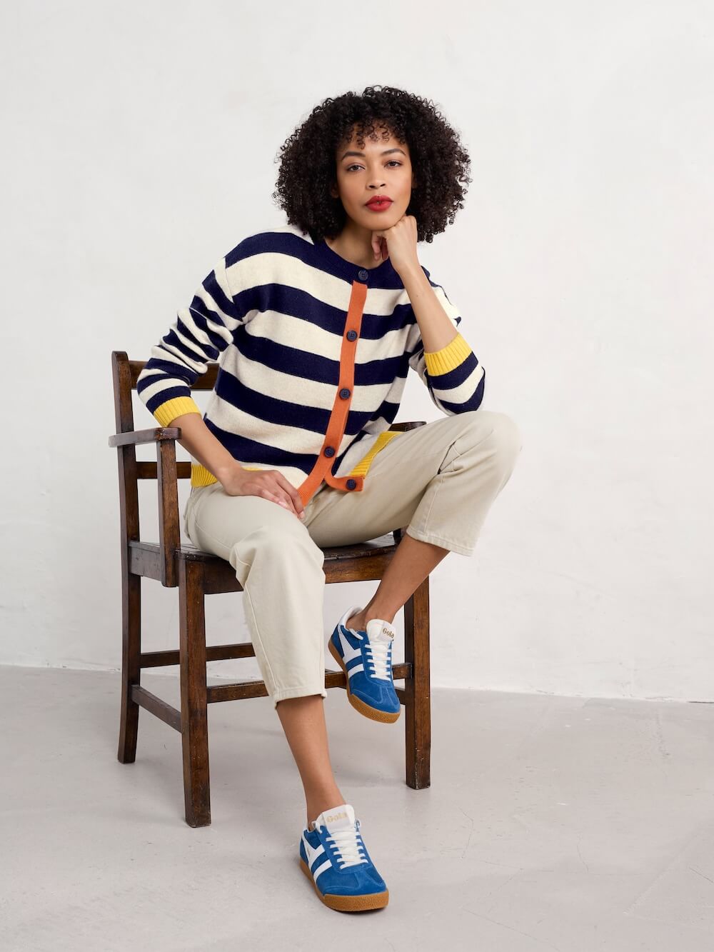 Seasalt - Pinwell Cardigan - Bright Shape Maritime Mix