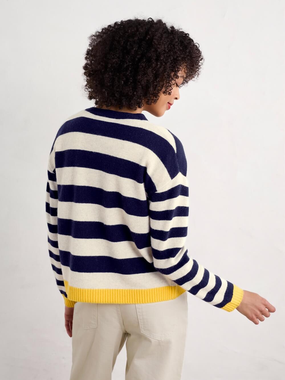 Seasalt - Pinwell Cardigan - Bright Shape Maritime Mix