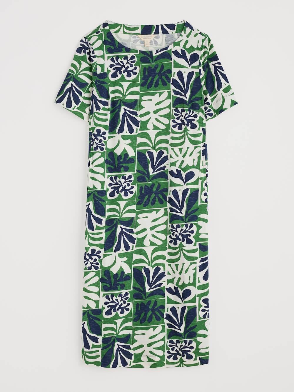 Seasalt - Short-sleeved Pipers Dress - Collage Seaweed Hedgerow