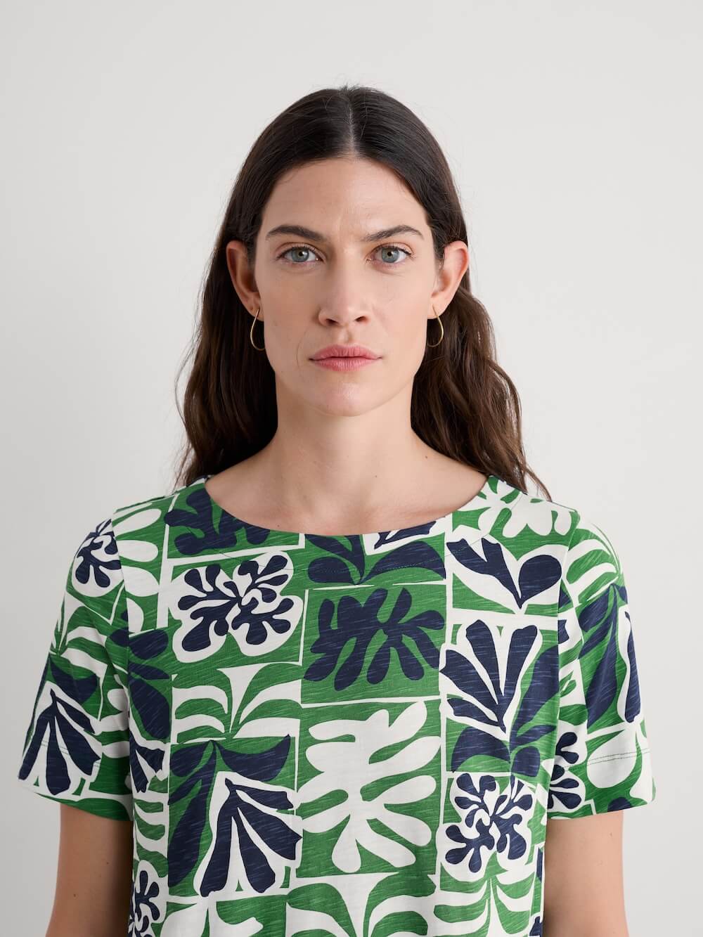Seasalt - Short-sleeved Pipers Dress - Collage Seaweed Hedgerow