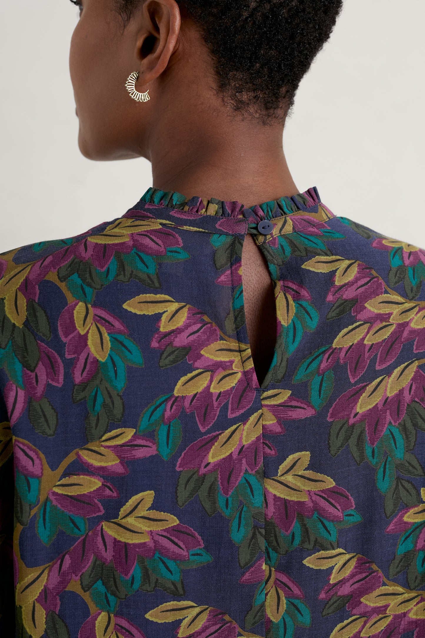 Seasalt Romantic Top - Tapestry Leaves Maritime