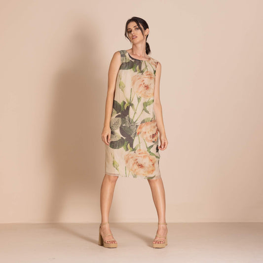 Megan Salmon - Roses Shift Dress