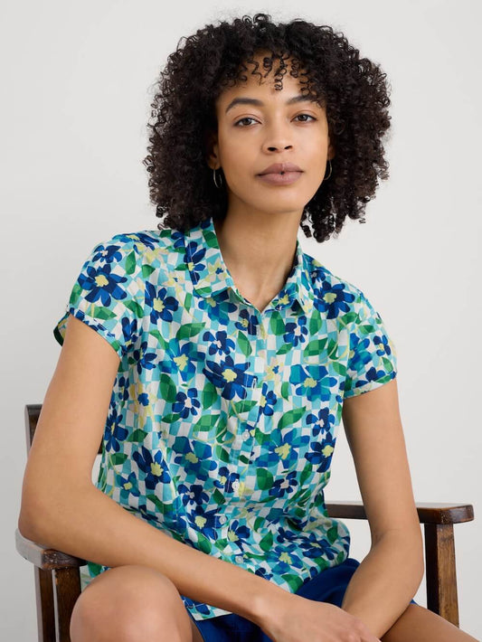 Seasalt - Rushmaker Shirt - Picnic Floral Chalk