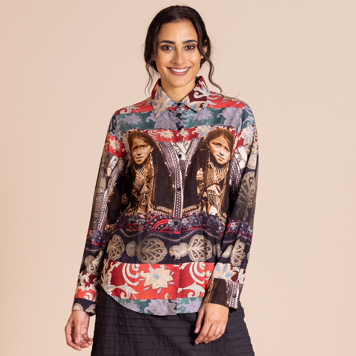 Megan Salmon Samarkand Liberty Shirt