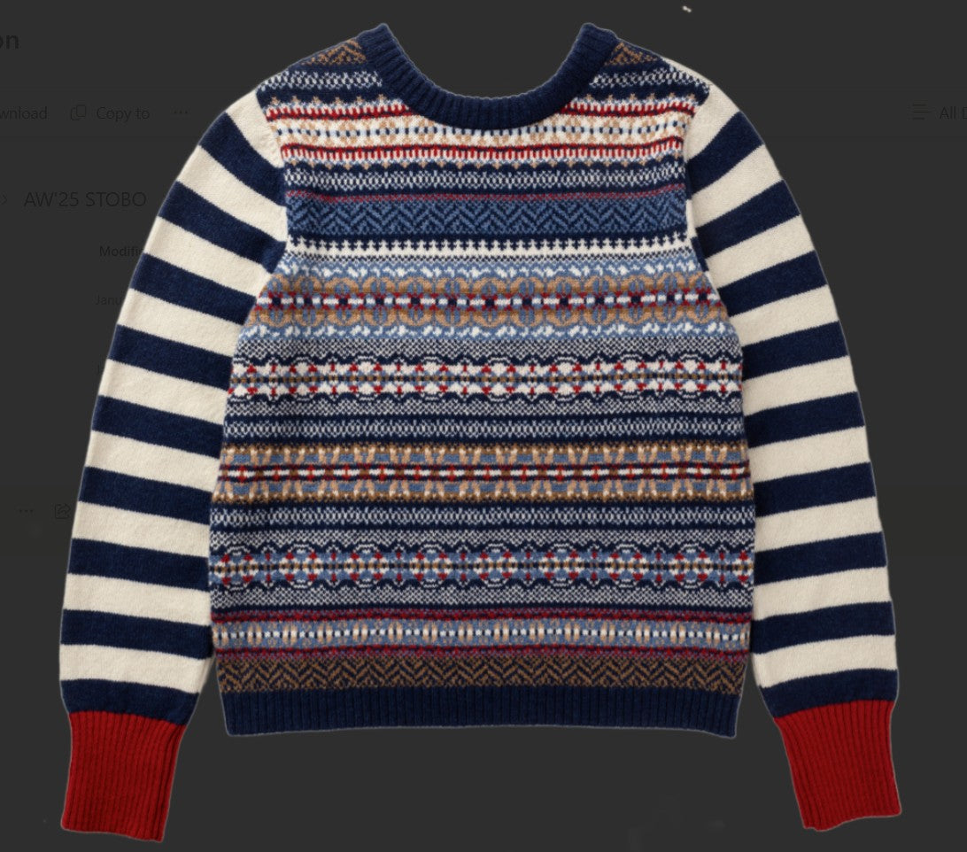 Eribe Stobo Fairisle Sweater Navy-Reflection