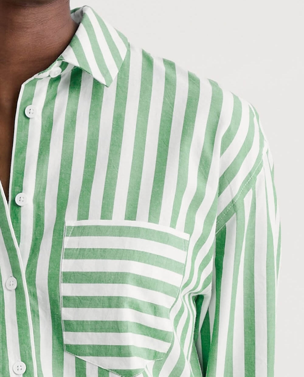 Seasalt - Sea Path Shirt - Mini Scallion Stripe Hedgerow