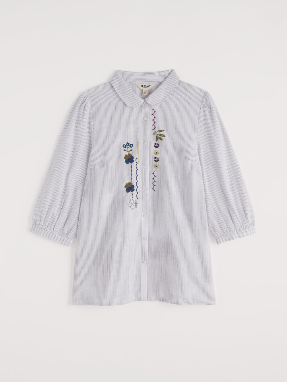Seasalt - Hope Cottage Embroidered Blouse - Anthyllis Grape Thistle