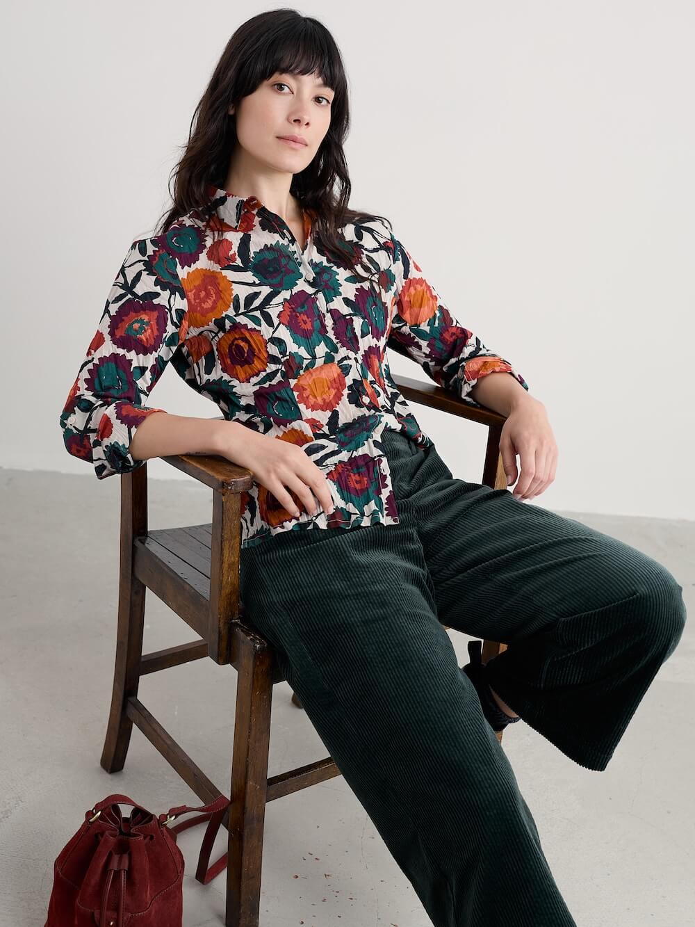Seasalt - Larissa Shirt - Figurative Floral Aran