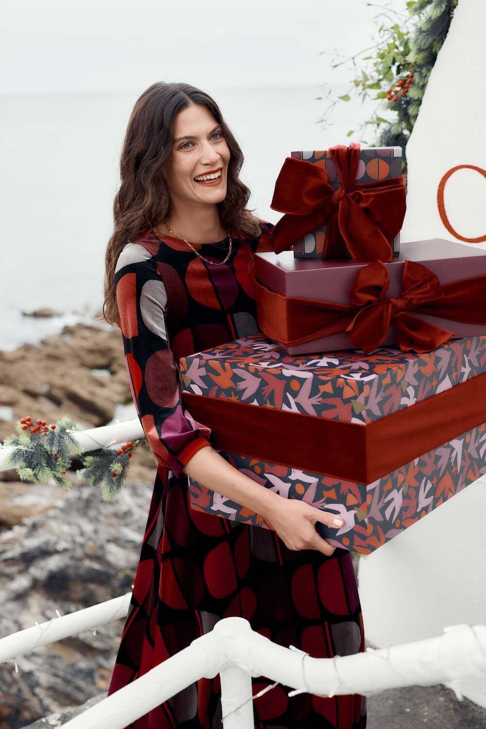 Seasalt - Oak Cottage Dress - Half Moon Stamp Onyx