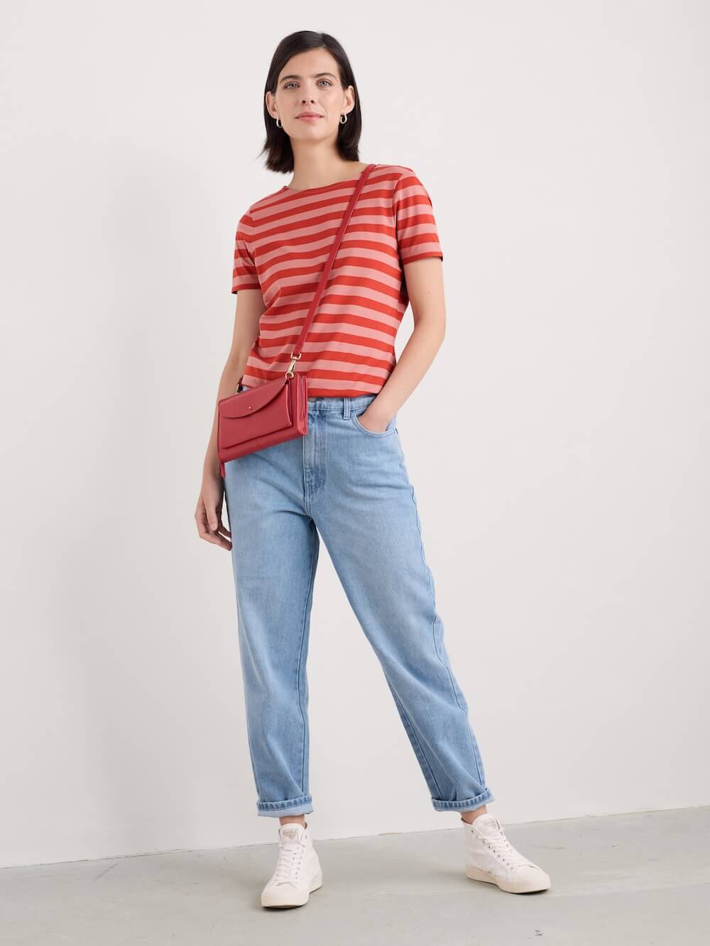 Seasalt - Sailor T-Shirt - Cornish Rose Dew Dark Cinnamon
