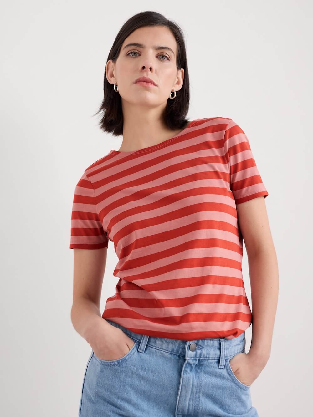 Seasalt - Sailor T-Shirt - Cornish Rose Dew Dark Cinnamon