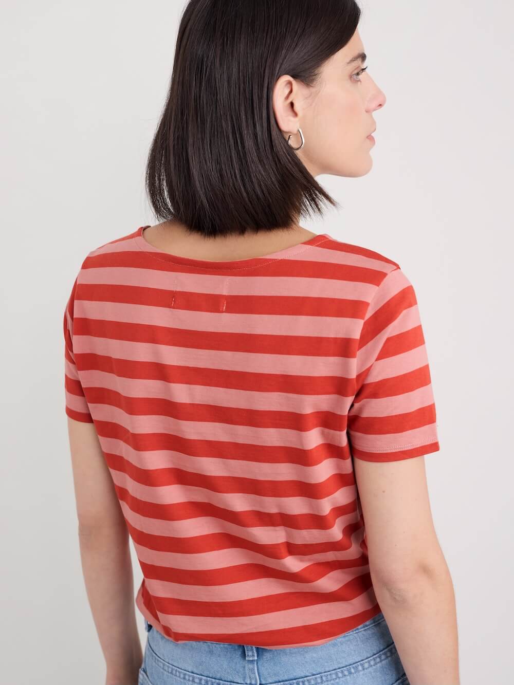 Seasalt - Sailor T-Shirt - Cornish Rose Dew Dark Cinnamon