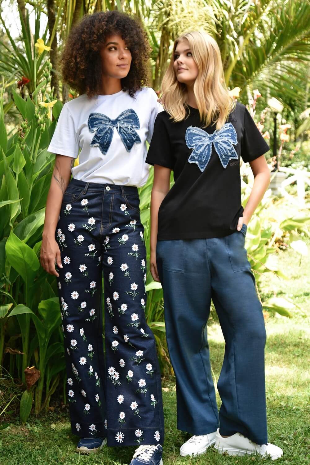 Trelise Cooper - Simply Bowtiful T-Shirt - White & Denim