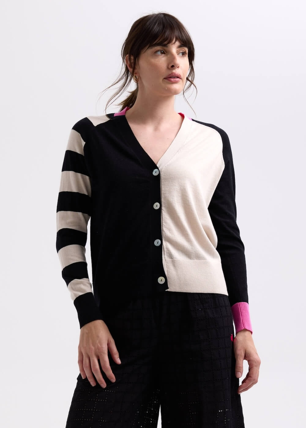 Zaket & Plover - Split Cardi - Black ZP7704